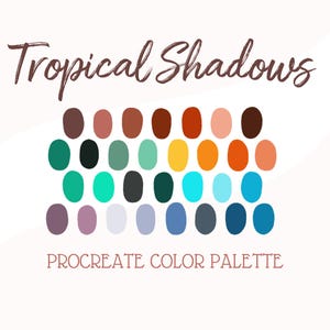 Procreate Color Palette - Tropical Shadows