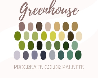 Procreate Color Palette - Greenhouse