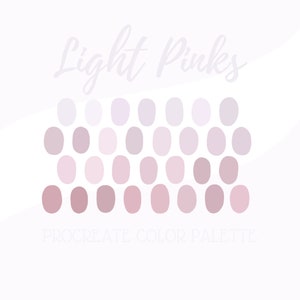 Procreate Color Palette - Light Pinks