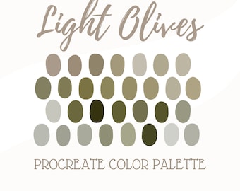 Paleta de colores Procreate: olivas claros