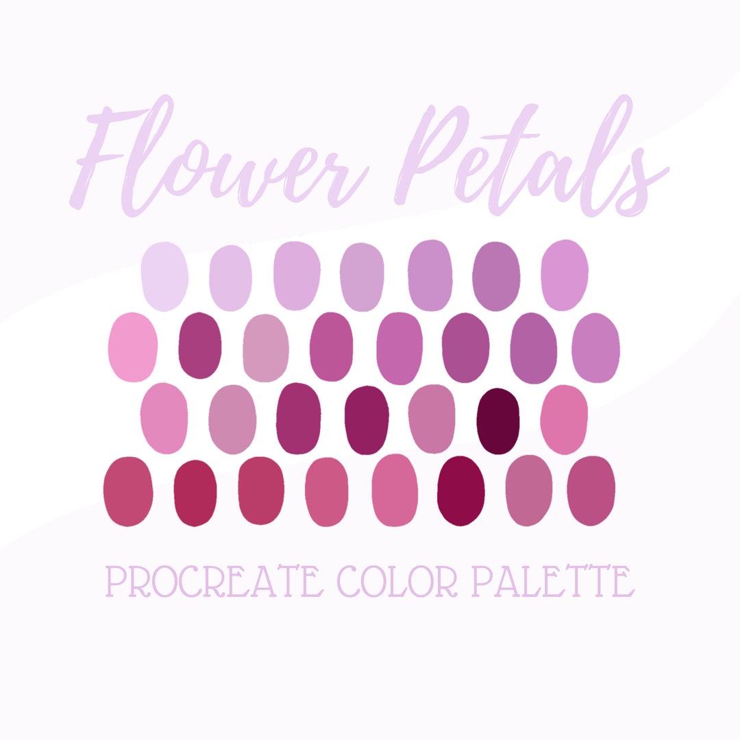 Procreate Color Palette - Flower Petals - Etsy