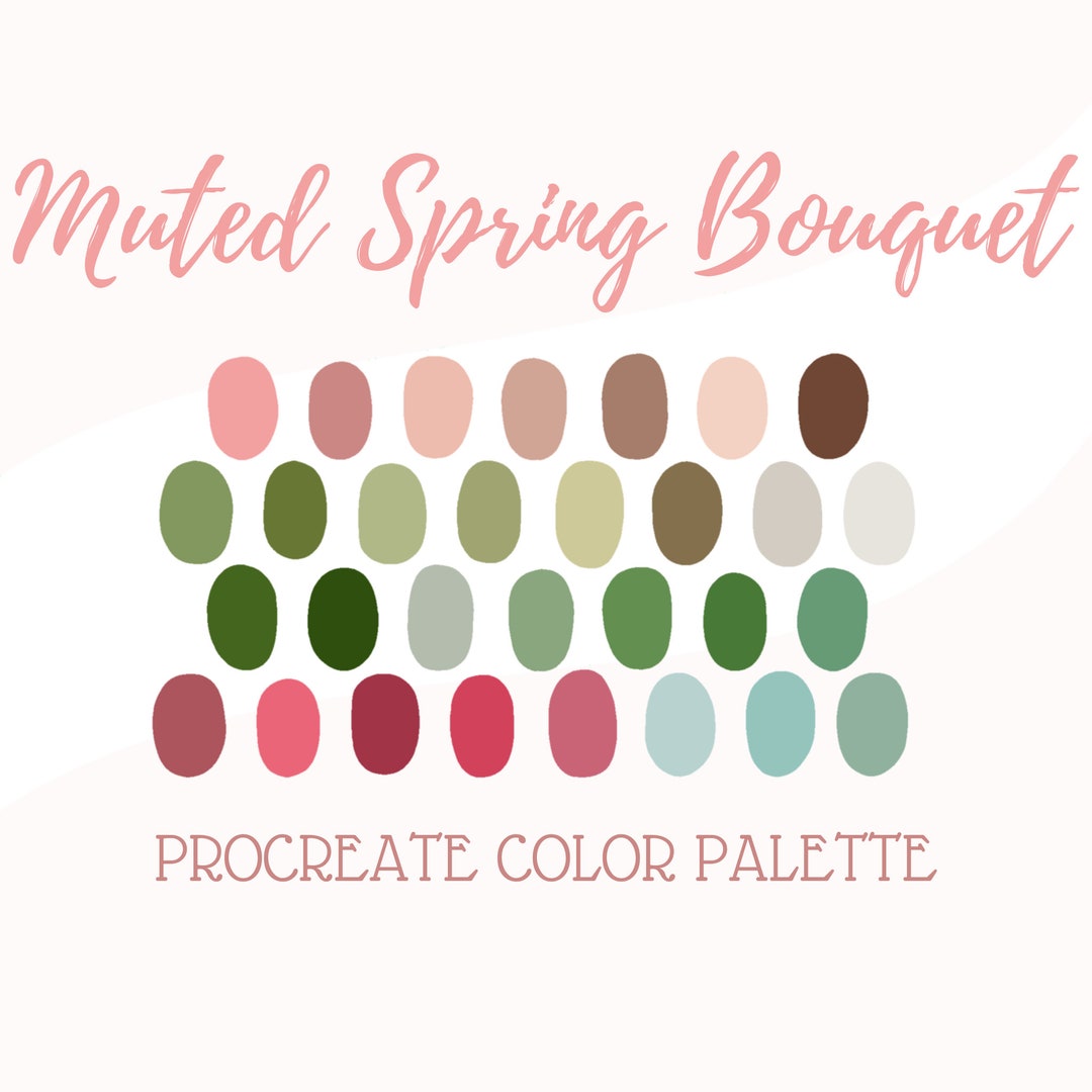 Procreate Color Palette Muted Spring Bouquet Etsy UK