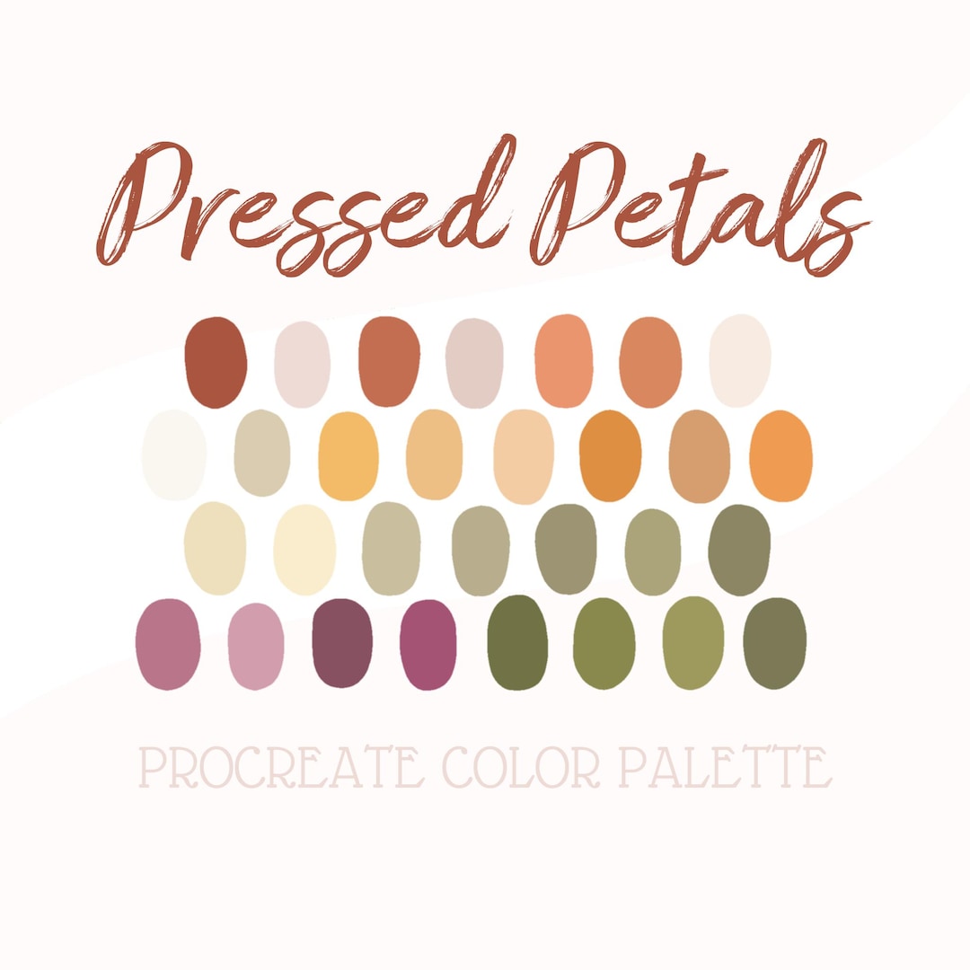 Procreate Color Palette - Pressed Petals - Etsy