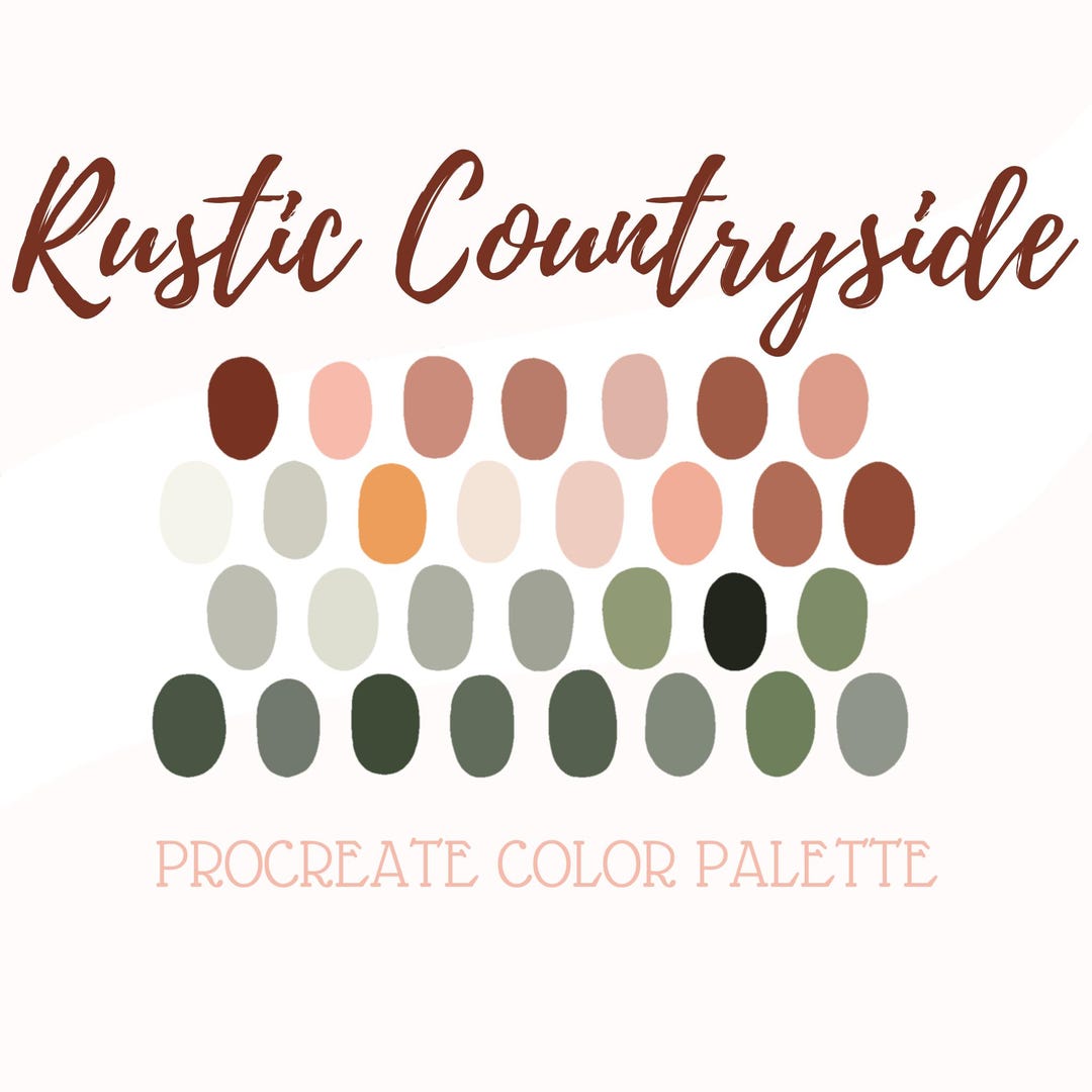 Procreate Color Palette - Rustic Countryside - Etsy