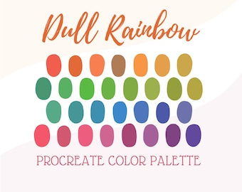 Procreate Color Palette - Dull Rainbow