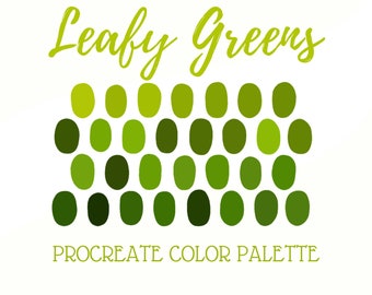 Procreate Color Palette - Leafy Greens