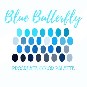 Procreate Color Palette - Blue Butterfly