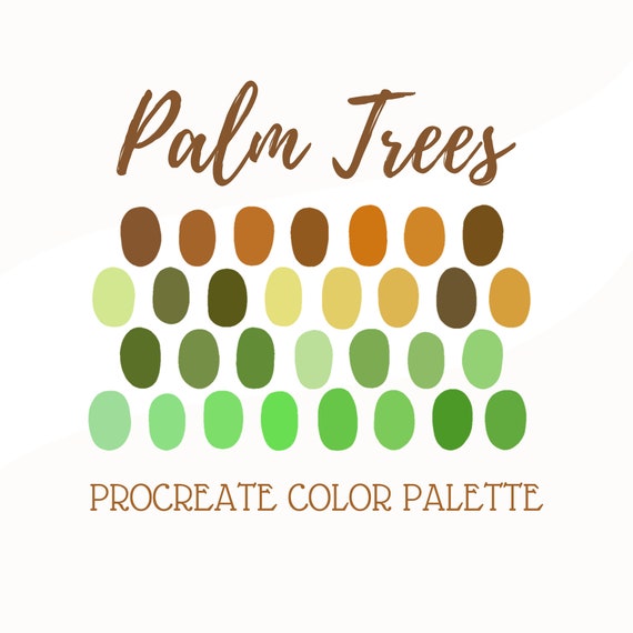 Procreate Color Palette Palm Trees Digital Color Palette - Etsy