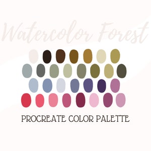 Procreate Color Palette - Watercolor Forest