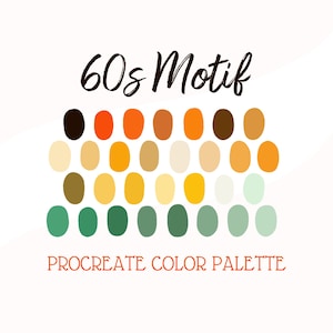 Procreate Color Palette - 60's Motif