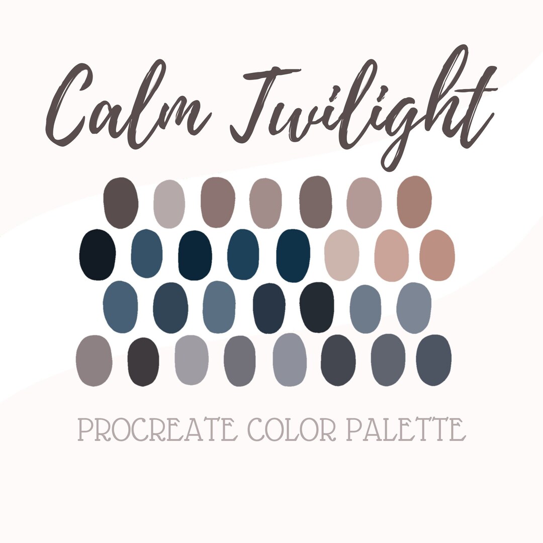 Procreate Color Palette - Calm Twilight - Etsy