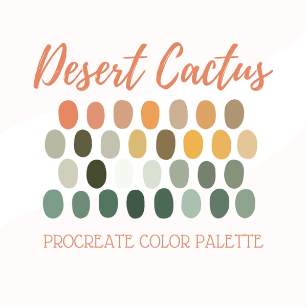 Procreate Color Palette - Desert Cactus