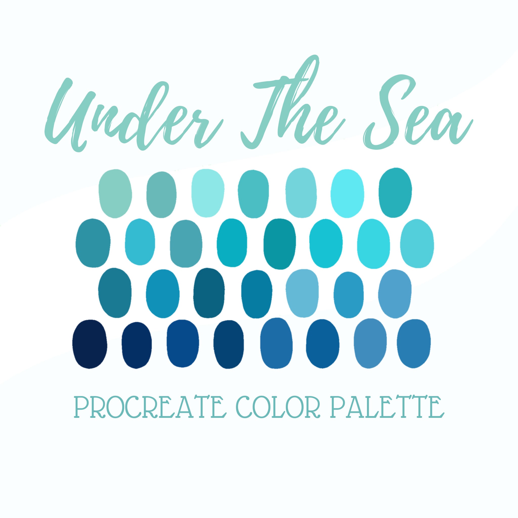 Procreate Color Palette - Under the Sea - Etsy