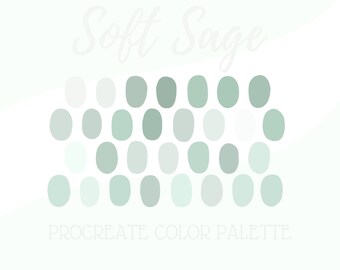 Procreate Color Palette - Soft Sage
