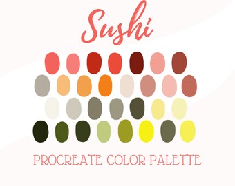 Procreate Color Palette - Sushi