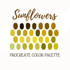 Procreate Color Palette - Sunflowers