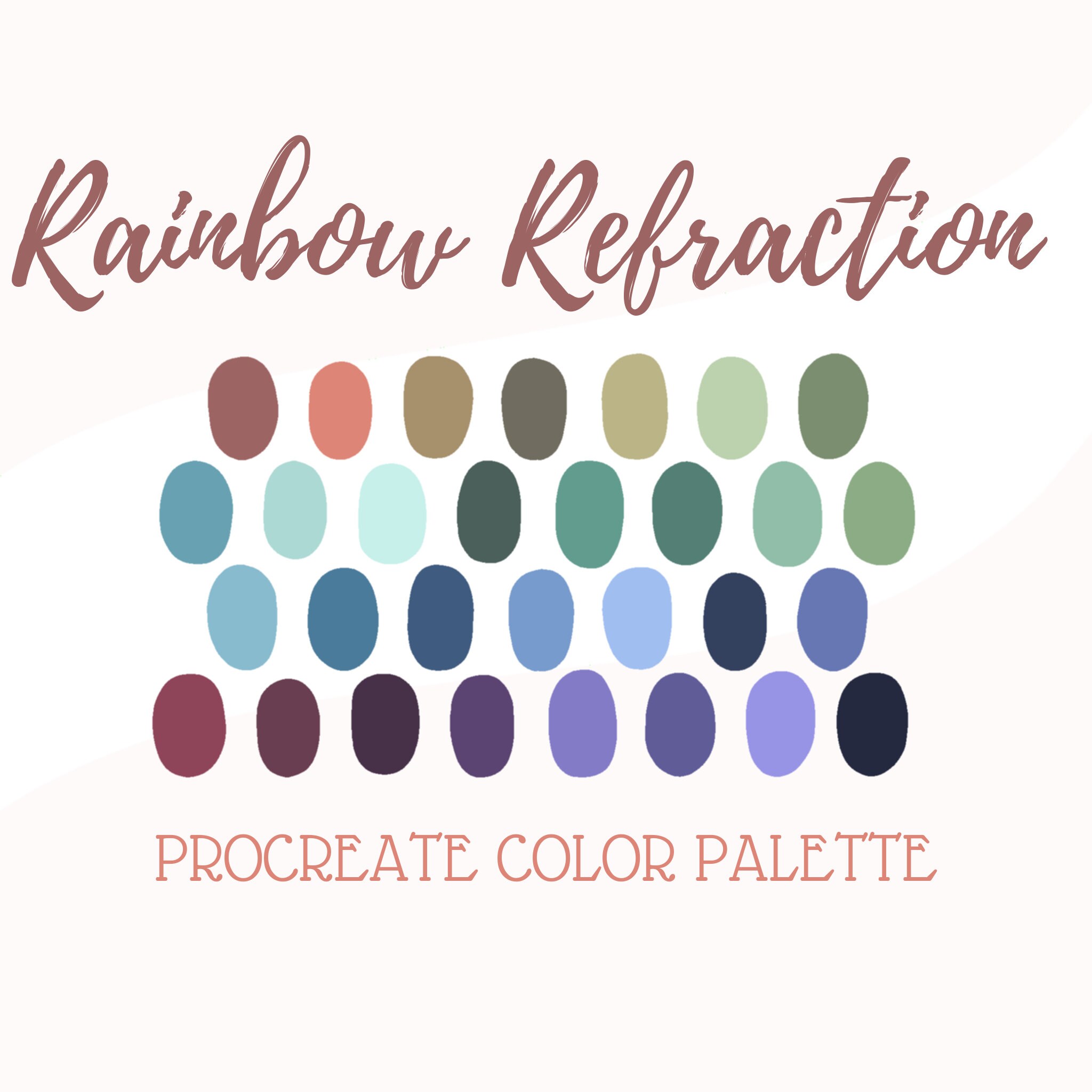 Procreate Color Palette Rainbow Refraction - Etsy
