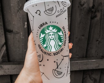 Personalised Starbucks Cold Cup – Custom Name Reusable Tumbler – Birthday Gift for Her – Iced Coffee & Matcha Cup – Cute Aesthetic Drinkware
