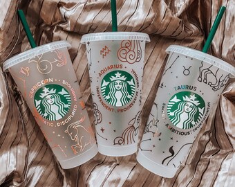 Personalised Starbucks Cold Cup – Custom Name Reusable Tumbler – Birthday Gift for Her – Iced Coffee & Matcha Cup – Cute Aesthetic Drinkware