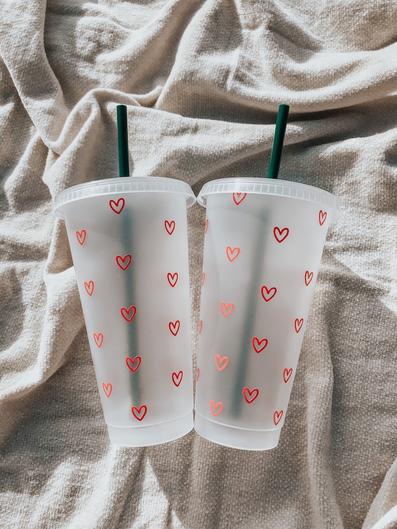 Starbucks cold cup UK plain cold cup Wife present idea coffee mug vinyl tumbler straw daughter best friend sister gifts for her image 3