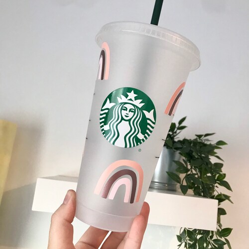 Starbucks Cup UK / Personalised Reusable Cup / Black Cow Print Etsy