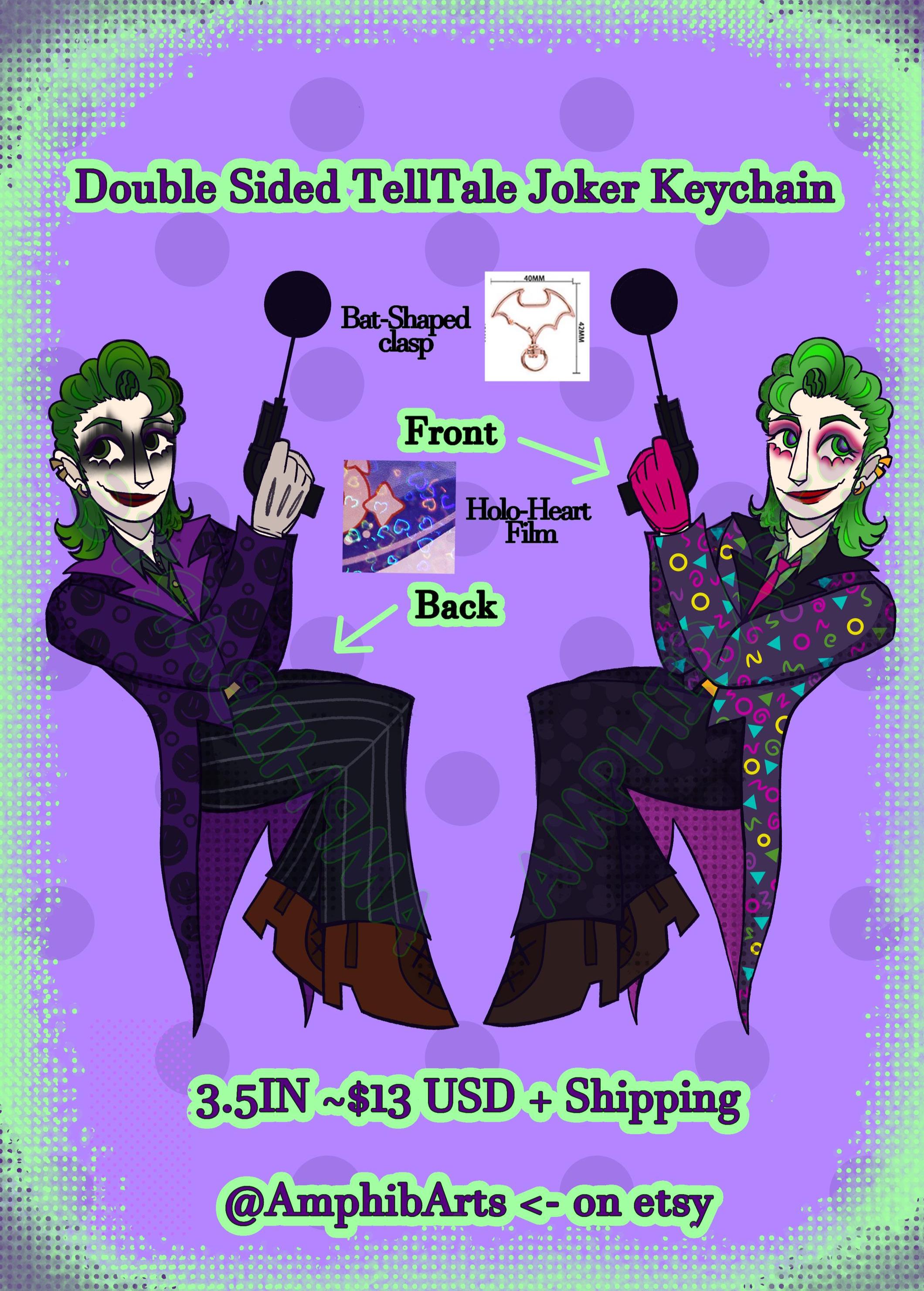 Telltale Joker / John Doe Inspired Key Chain - Etsy