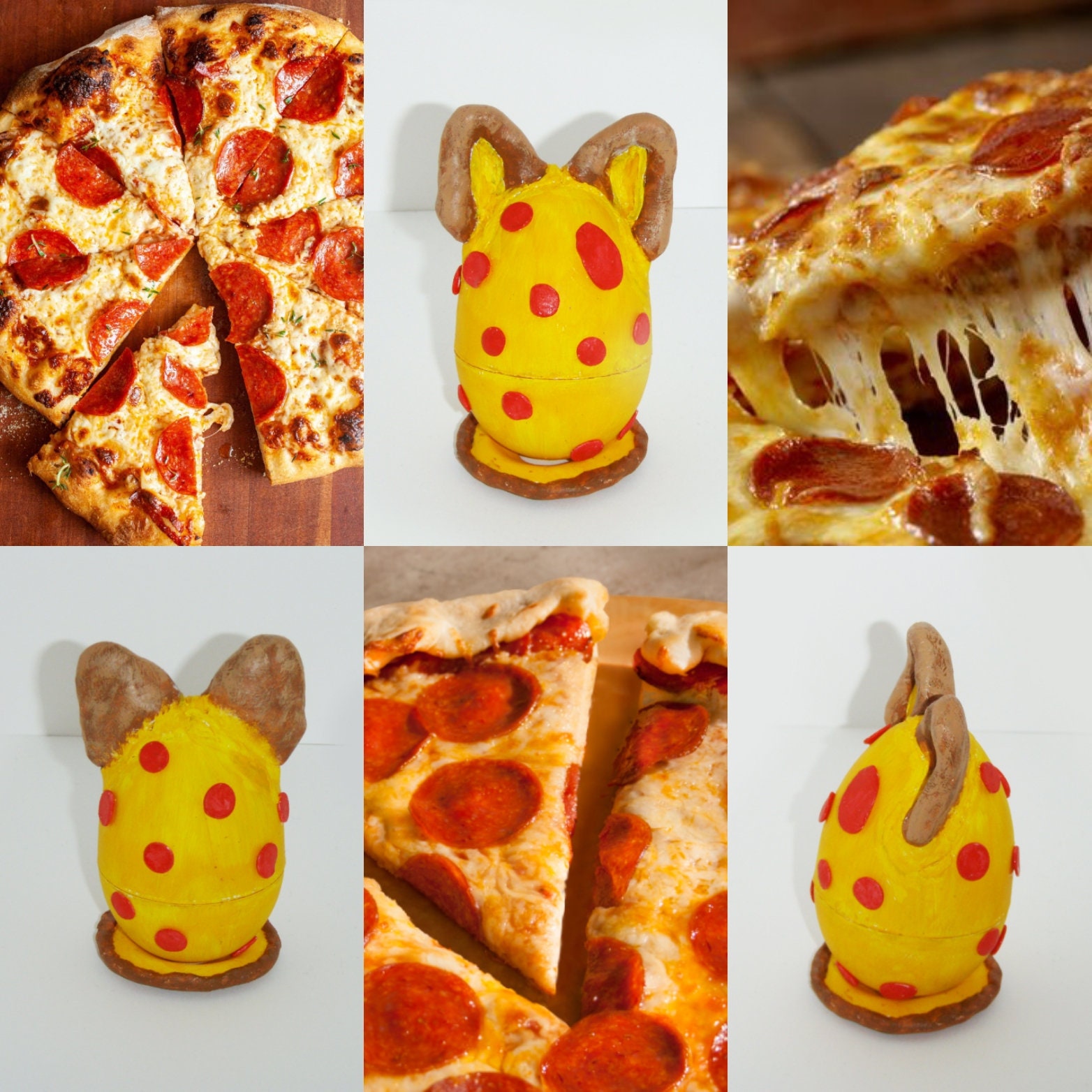 Pizza Themed Adoptable Sculpture & Character Etsy