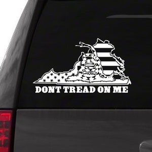 Dont Tread on Me Virginia American Flag Decal 2nd Amendment Come and ...