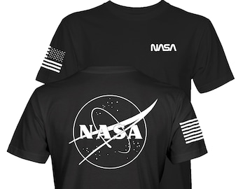 NASA space science astronaute Embroidered Thé Top NASA Logo T-shirt