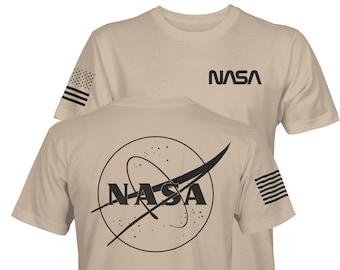 NASA Shirt | Nasa Logo Shirt | Nasa Meatball Shirt | Space Shirt | Space Geek Shirt | Nasa T-Shirt | Nasa worm shirt | Gray or Tan Shirt
