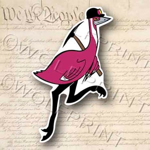 Emu Coal Miner Decal Sticker 5.25&quot; Tall Waterproof Vinyl