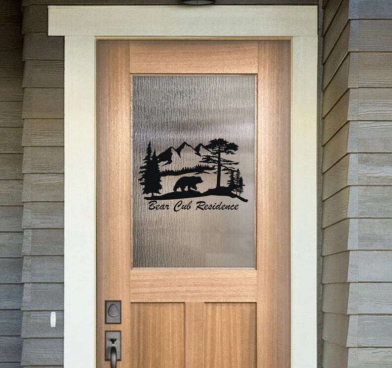 Mountain Bear Mailbox Decal Custom Address Decal Wildlife Etsy