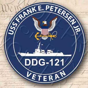 USS Petersen DDG 121 Veteran 4&quot; Destroyer Ship Navy Military Sticker Decal
