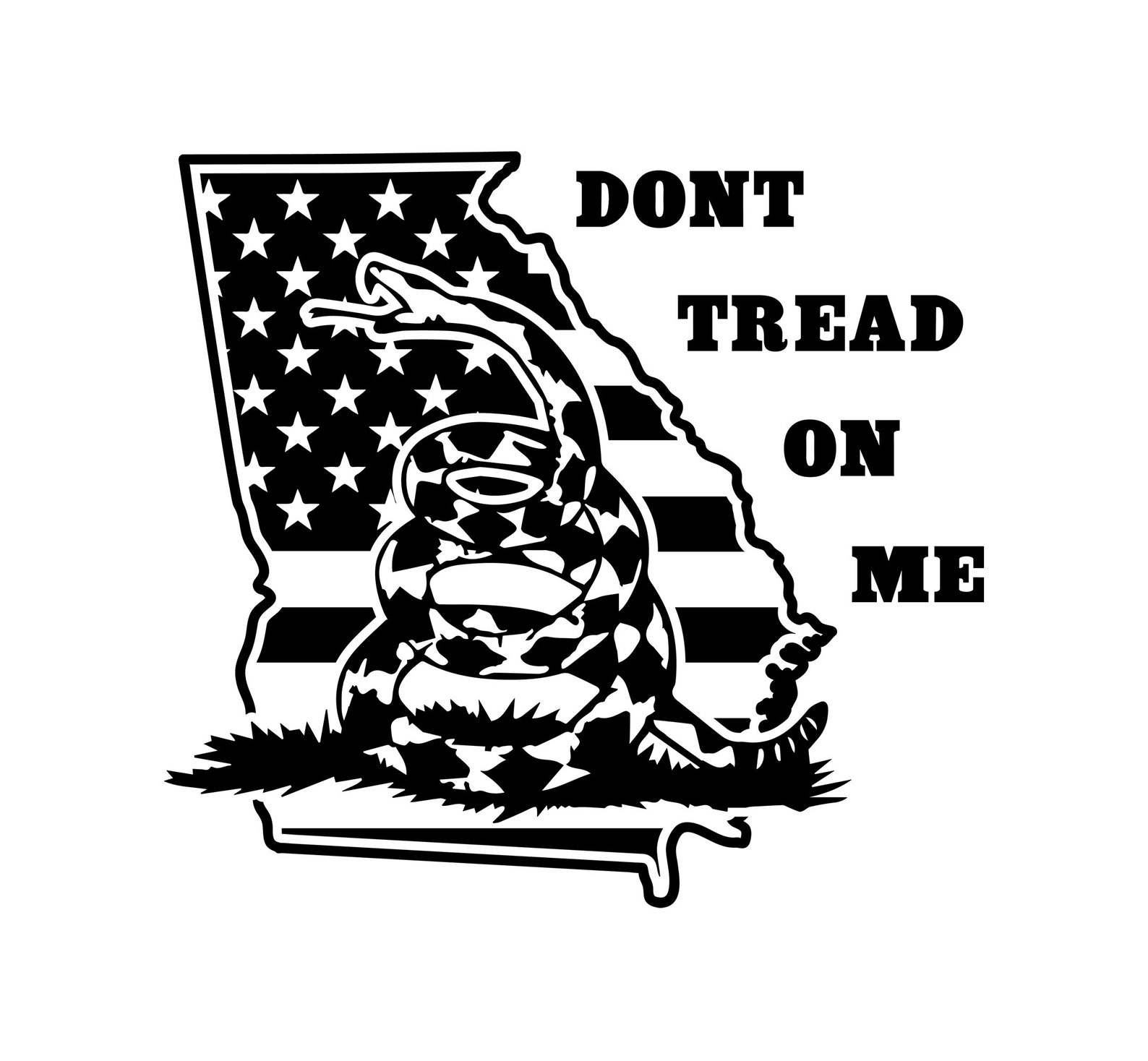 Dont Tread on Me Decal American Flag Decal 2nd Etsy