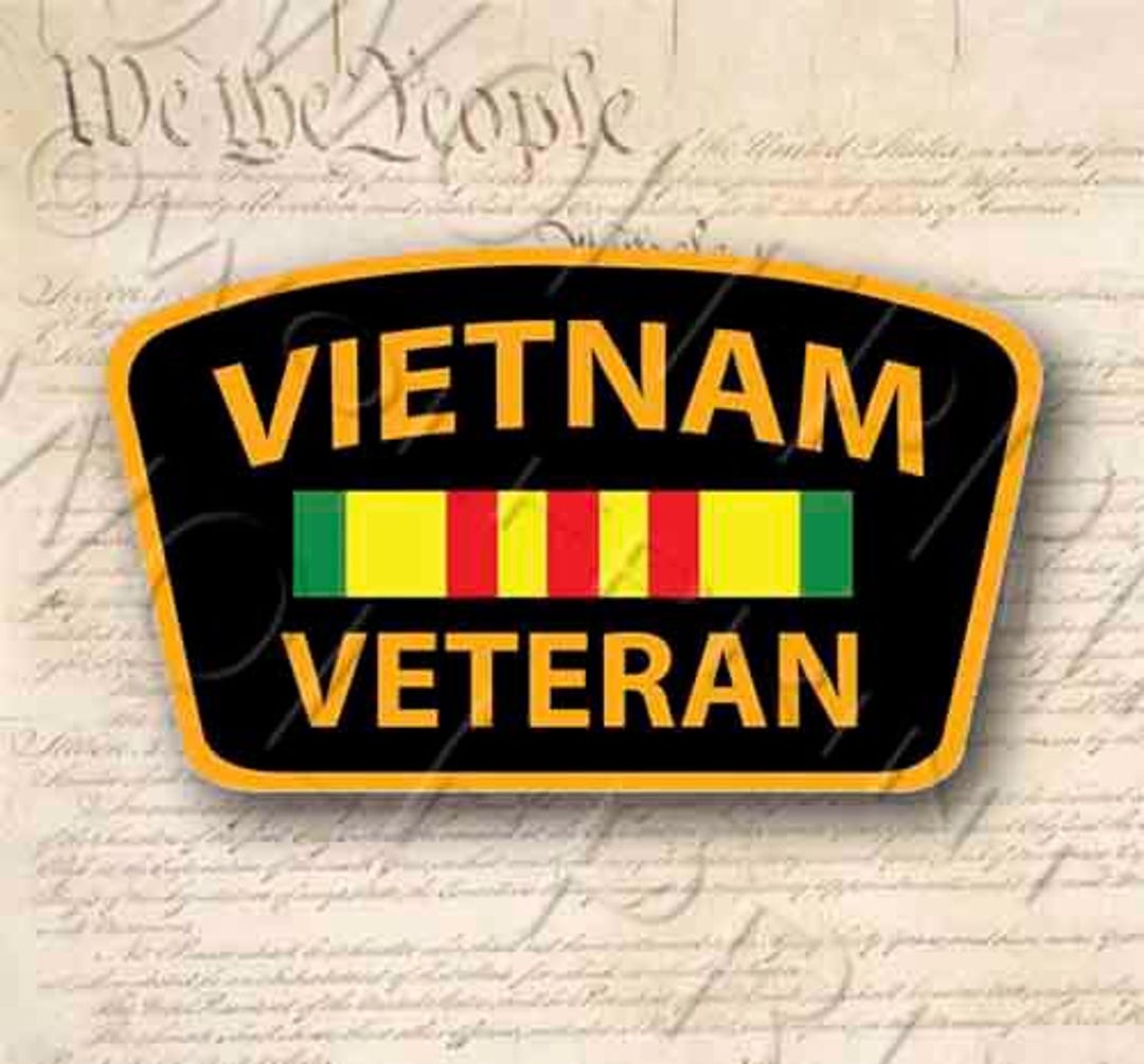 Vietnam Veteran Ribbon Colors Sticker 5