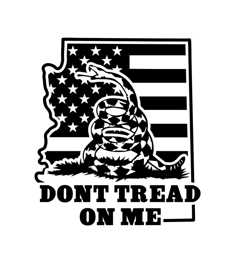 Dont Tread on Me Decal Arizona American Flag Decal 2nd Etsy