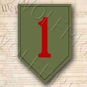 1st Infantry 4.6&quot; Tall Military Army Division Sticker Vinyl Decal