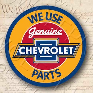 Vintage Style Genuine Chevrolet Parts Logo 4&quot;Round Sticker Decal Chevy