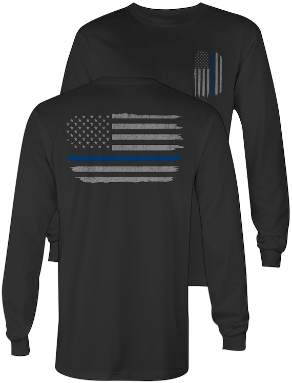 Thin Blue Red Line Police Firefighter Flag T-Shirt American Thin Blue Red Line Police Firefighter Flag T-Shirt American