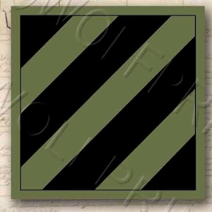 3rd Infantry Subdued 3.6&quot; Wide Military Army Division Sticker Vinyl Decal