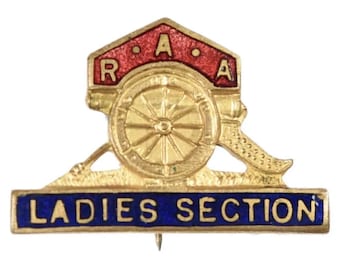World War Two Era The Royal Artillery Association Ladiessection Emaille Brosche Abzeichen
