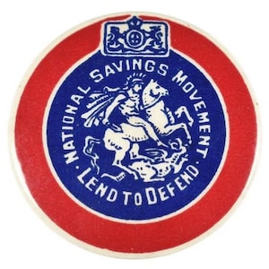 Zweiter Weltkrieg Nationale Sparbewegung Lend To Defend Metallknopf Abzeichen Bild 1