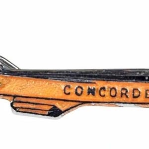 Vintage Concorde Aeroplane Souvenir Enamel Badge Brooch