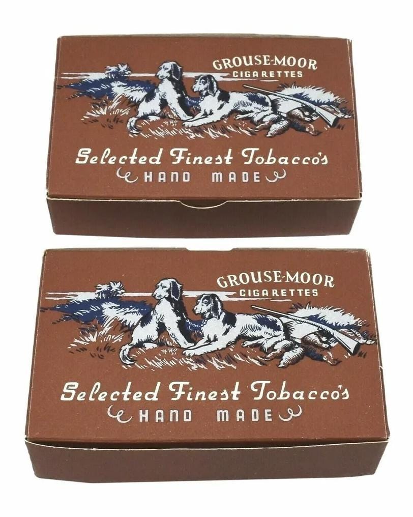 moor cigarette Antique Cigarrette Sign