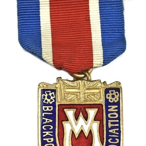 Vintage Old Blackpool Unionist Association &#39;Committee&#39; Award Enamel Badge Medal