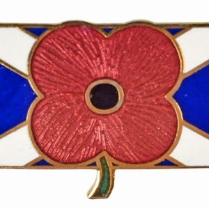 Scotland Poppy Remembrance Day Enamel Pin Brooch Badge