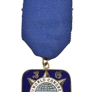 Vintage The International Grand Lodge Of Druidism Druids Margate 1967 Congress Enamel Medal