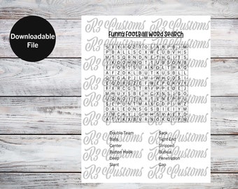 football word search etsy uk