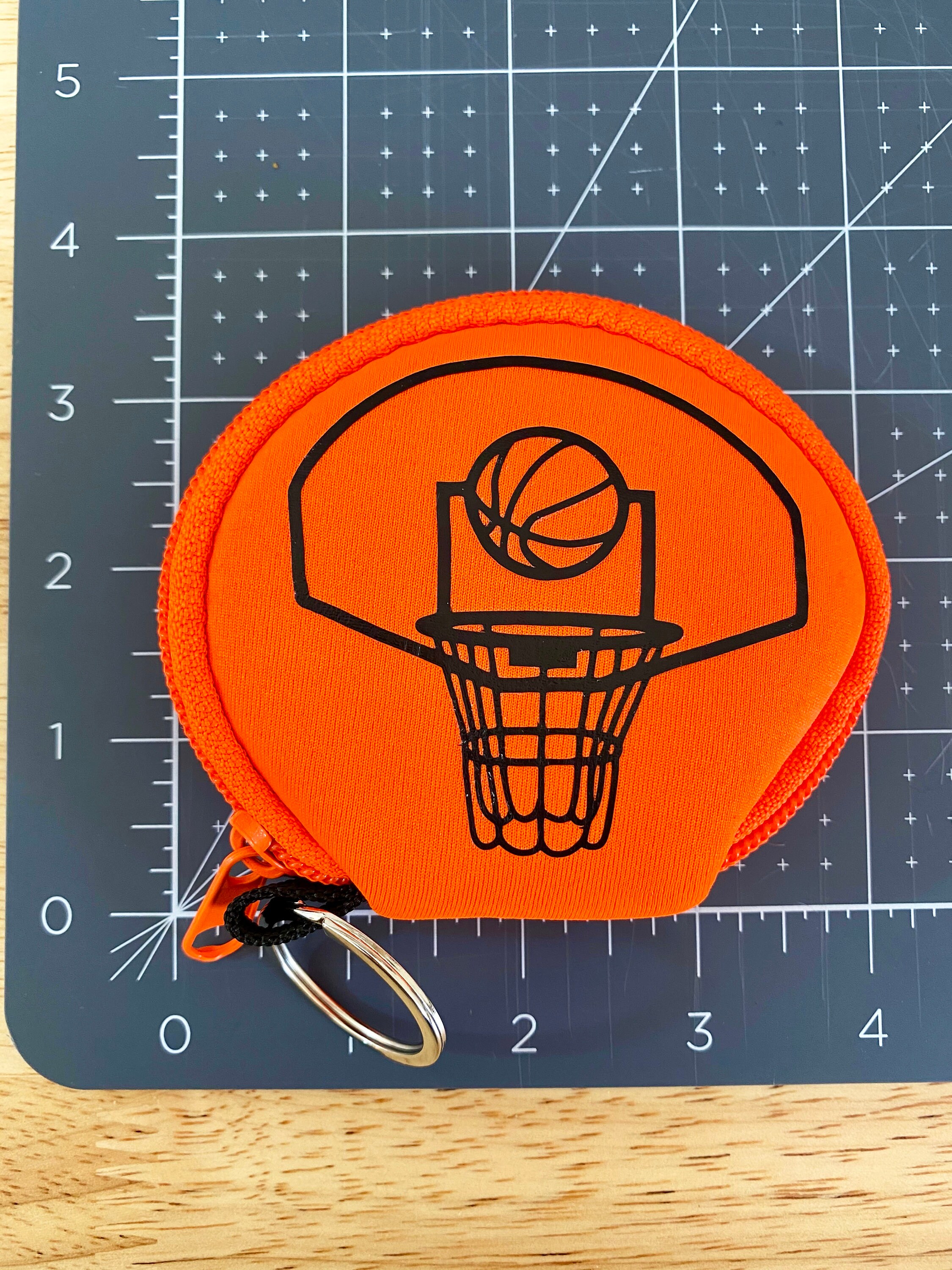 Basketball Zipper Pouch Keychain Shooting Buckets Zipper Etsy
