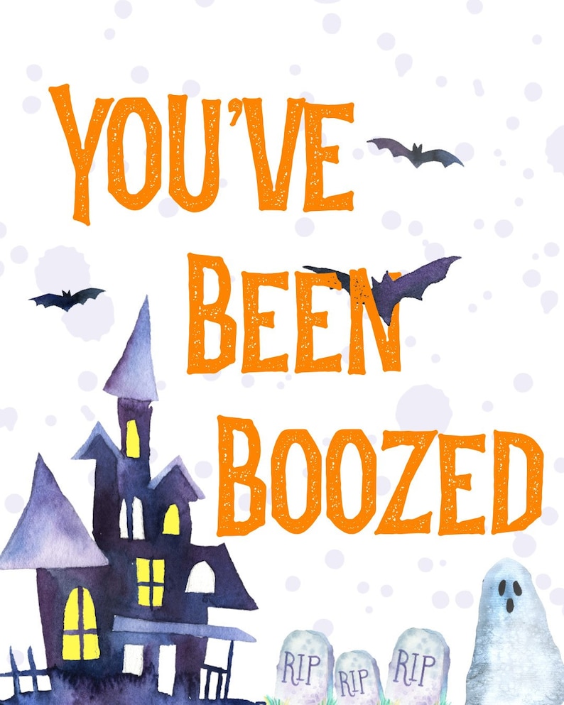 You've Been BOOZED Printable Collection We've Been Etsy